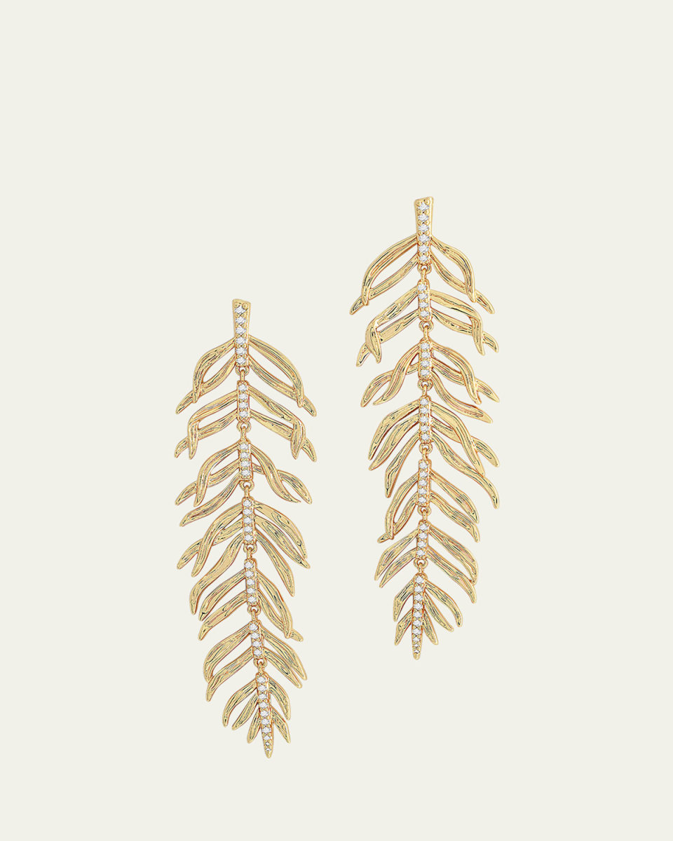 Palm Leaves Dangle Earrings